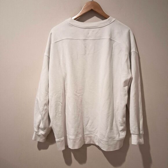 Lululemon Perfectly Oversized Crew Neck Sweatshirt White Size 10 Outdoors Lounge - Picture 6 of 8